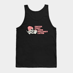 Skull Coffee Joke Tank Top